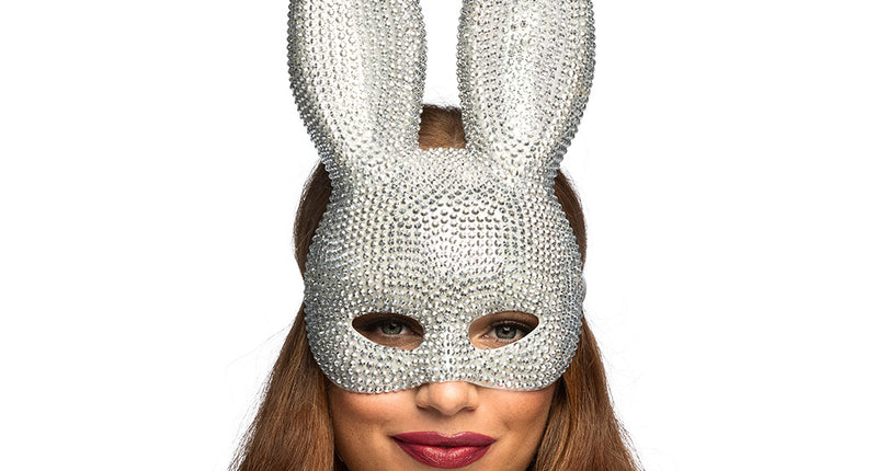 Halfmasker Bunny diamant