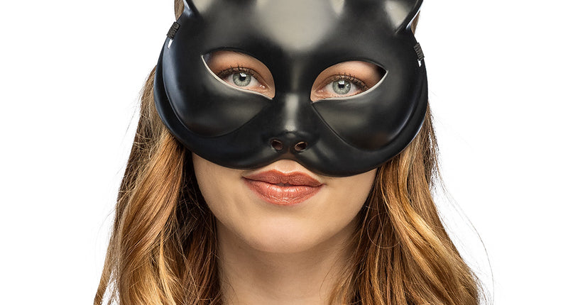 Halfmasker Kitty zwart