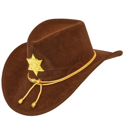 Cowboy hoed sheriff Texas ranger vooraanzicht – verkleedkleding