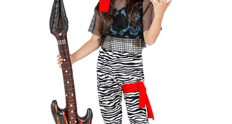Rockster pak kind met tanktop netshirt en broek, stoere rock verkleedset jongen vooraanzicht