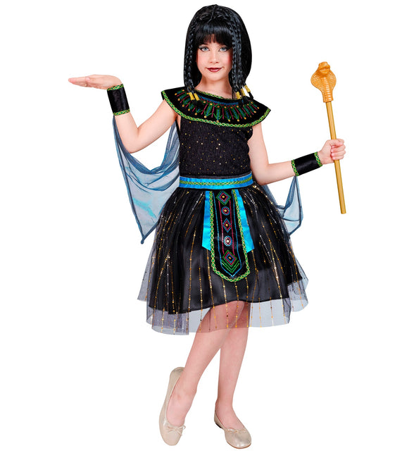 Egyptische koningin Teje kind detail - Cleopatra kinderjurk Egypte meisjes