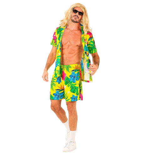 Toekan zomerset heren gedragen - tropisch Hawaii hemd met short aloha