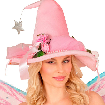 Feeen hoed roze voor dames close-up – hoeden