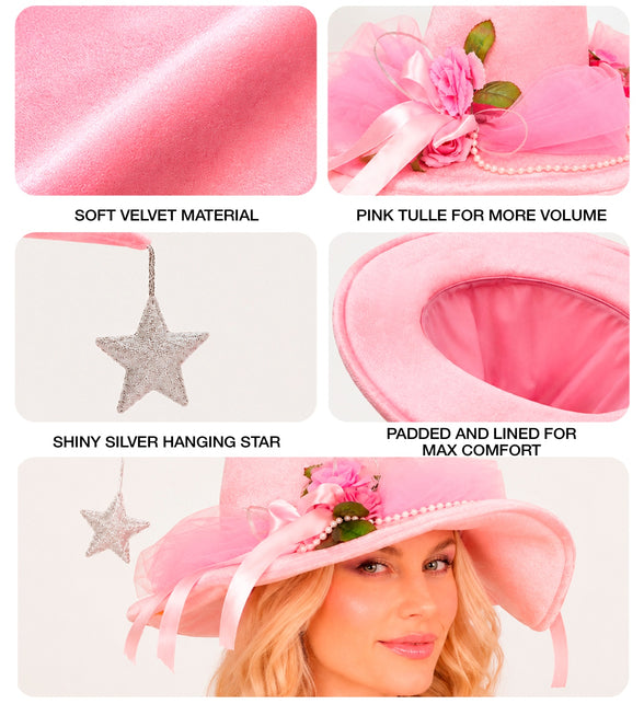 Feeen hoed roze voor dames totaalbeeld – hoeden