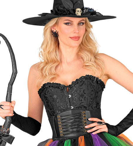 Korset riem stretch zwart voor dames productfoto – kleding