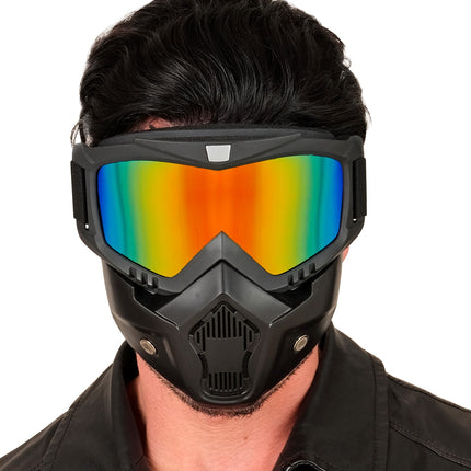 Tactische masker spiegelglazen regenboog sfeerbeeld – maskers