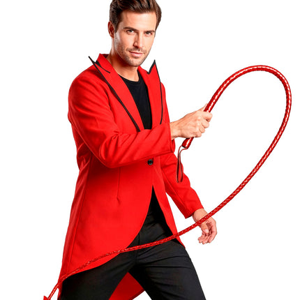 Duivel zweep staart rood detailopname – verkleedkleding