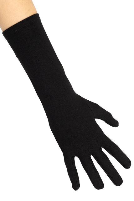 Handschoenen nylon lang zwart volwassenen — foto 11