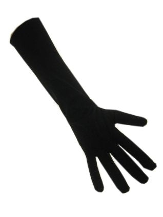 Handschoenen nylon lang zwart volwassenen — foto 12