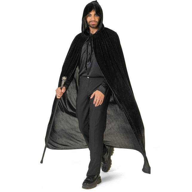 Zwarte cape velours