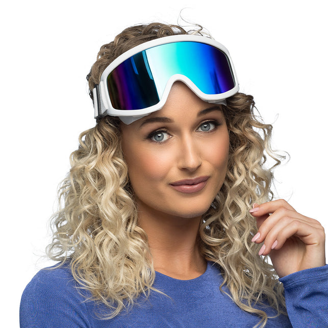 Skibril wit unisex
