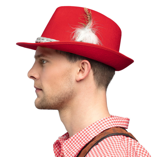 Tiroler hoed rood Hansi — foto 4