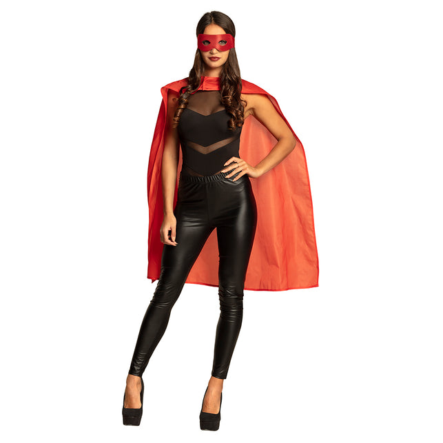 Super held cape en masker set rood — foto 2