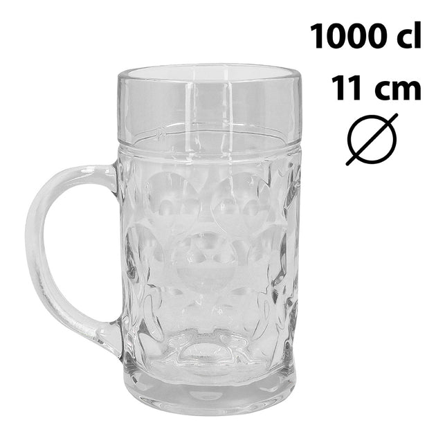 Glazen bierpul XXL 1 liter — foto 2