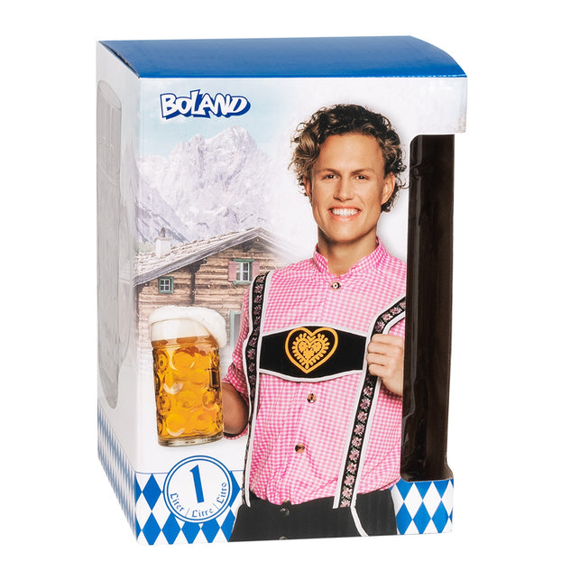 Glazen bierpul XXL 1 liter — foto 4