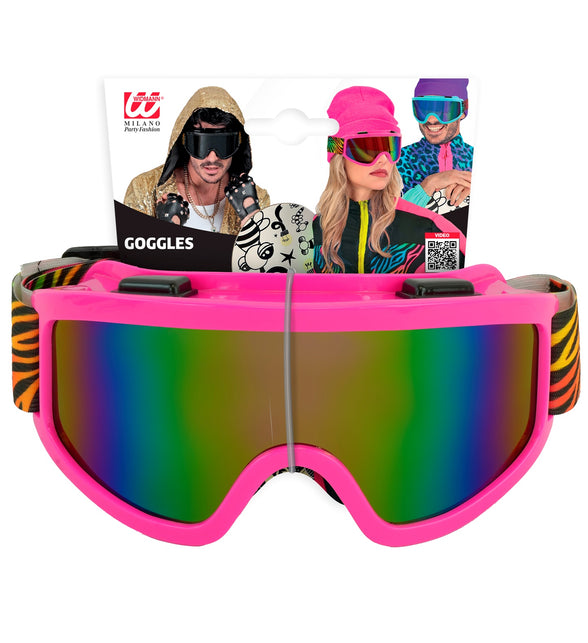 Ski-bril 80's roze regenboog tijgerprint Anouk — foto 2