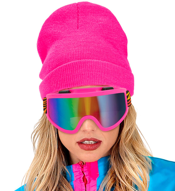 Ski-bril 80's roze regenboog tijgerprint Anouk — foto 4