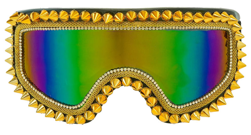 Ski-bril 80's goud strass-nagels Anouk