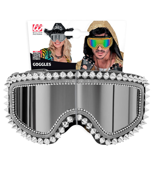 Ski-bril 80's zilver strass-nagels Maud — foto 2