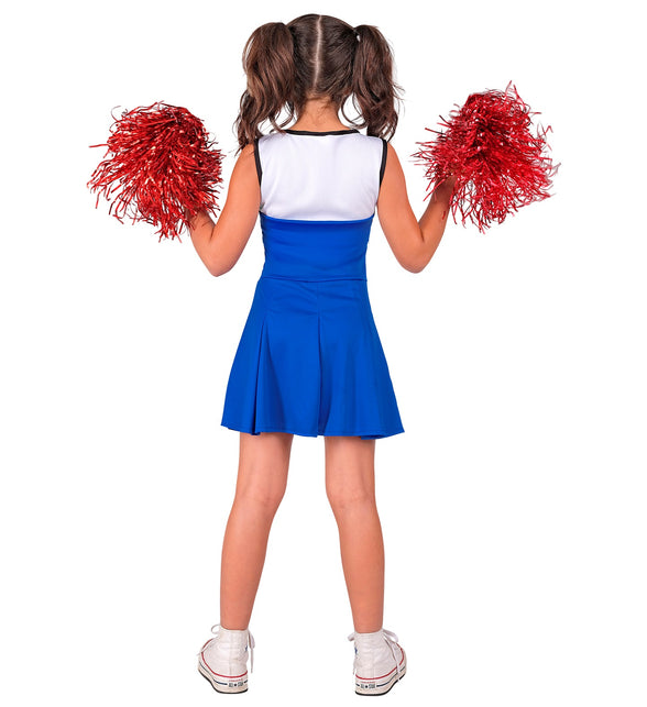 Cheerleader blauw kostuum Maudje kinderen — foto 4