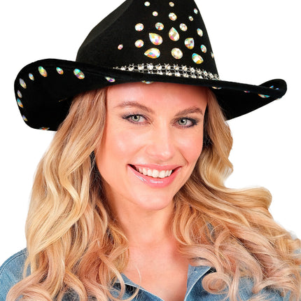 Cowboyhoed zwart met diamanten Sem — foto 4