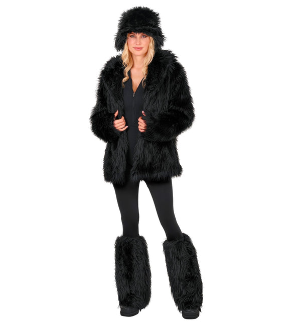 Beenwarmers pluche zwart Sanne — foto 4