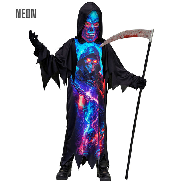Neon Magere Hein gewaad jongens met masker en capuchon