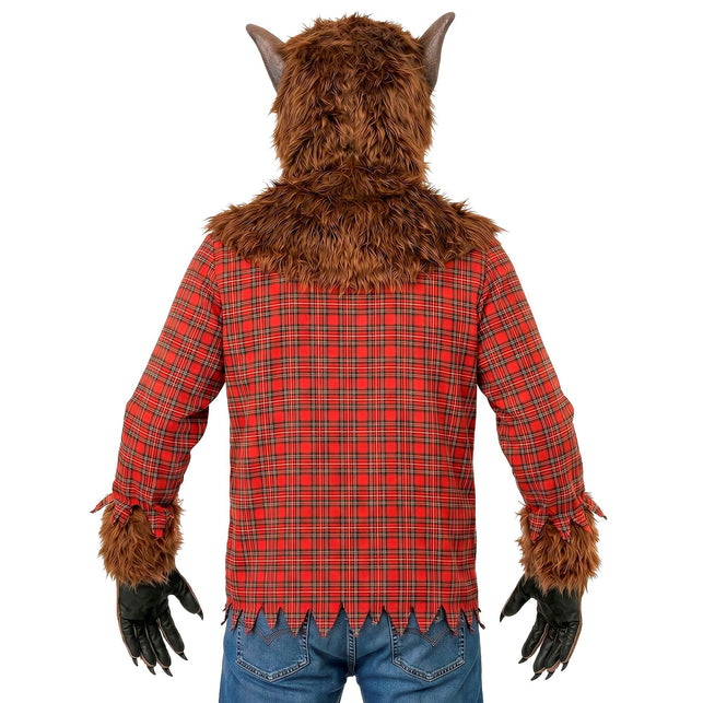 Weerwolf shirt heren rood met masker en handschoenen — foto 4