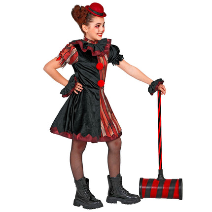 Gemene clownsjurk meisjes rood zwart 5-delig — foto 4