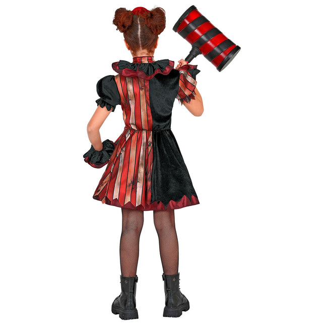 Gemene clownsjurk meisjes rood zwart 5-delig — foto 6