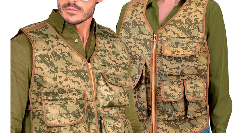 Camouflage tactisch gilet met zakken dames en heren