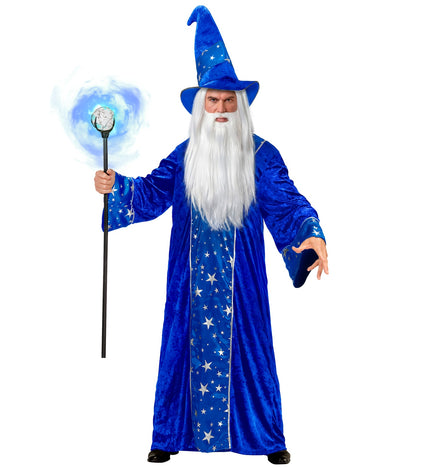 Fantasy tovenaars gewaad voor heren vooraanzicht – verkleedkleding