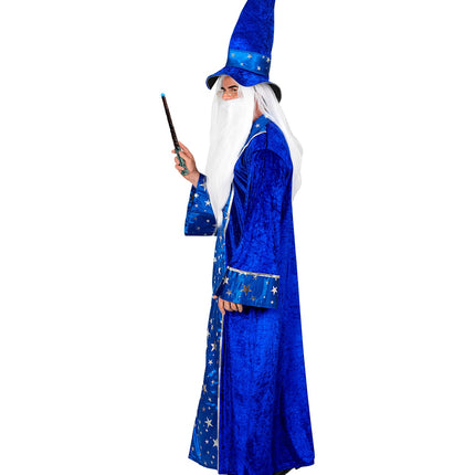 Fantasy tovenaars gewaad voor heren detailopname – verkleedkleding