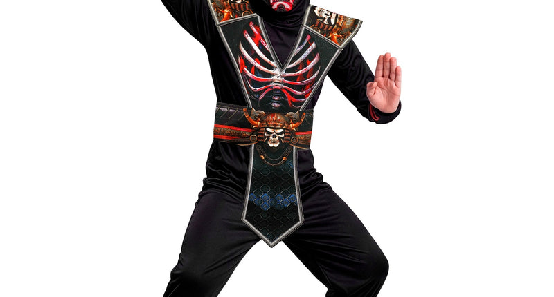 Ninja skelet jumpsuit voor jongens vooraanzicht – kostuums