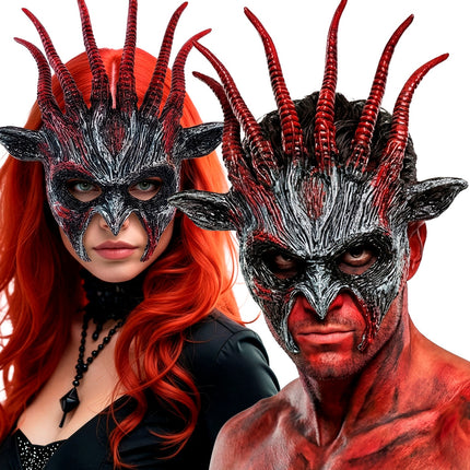 Masker beest infernaal achterkant – verkleedkleding
