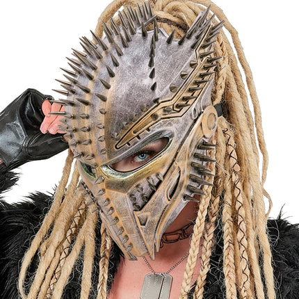 Alien masker predator met studs productfoto – verkleedkleding