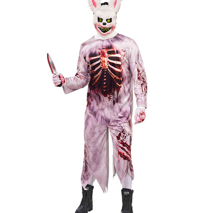 Zombie konijn jumpsuit voor heren achterkant – kostuums