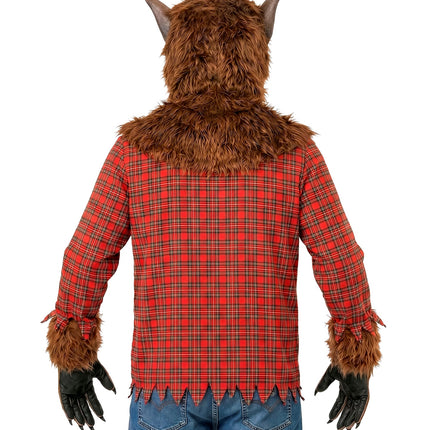 Weerwolf shirt voor heren detailopname – kostuums