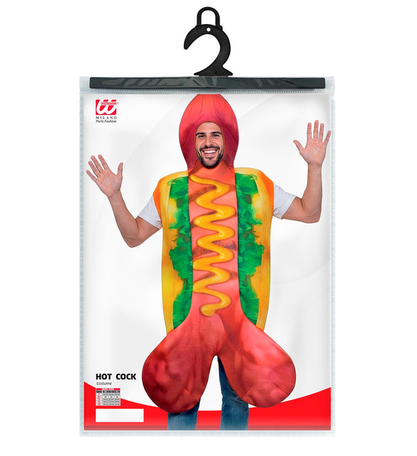 Hot cock kostuum heren in verpakking van Widmann met maattabel M, L en XL