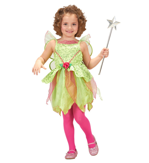 Feeen verkleedjurk kind met glinsterende vleugels, magische elf outfit meisje