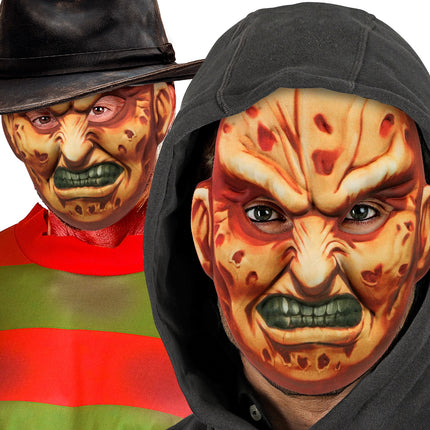 Masker Freddy stof voor heren achterkant – maskers