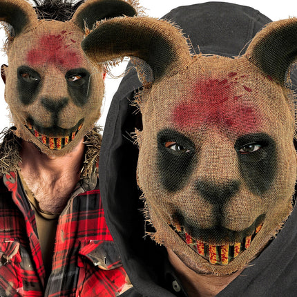 Masker eng rabbit kunststof en stof achterkant – maskers