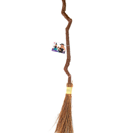 Heksen bezem krom voor dames zijaanzicht – accessoires