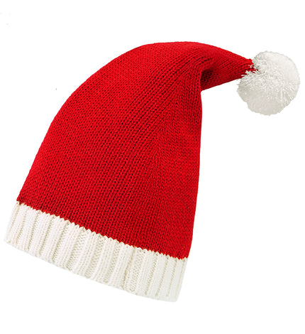 Hoed kerstman gebreid vooraanzicht – hoeden