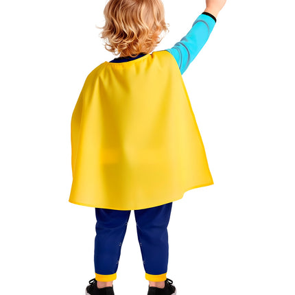 Super baby jumpsuit met cape voor jongens sfeerbeeld – kostuums