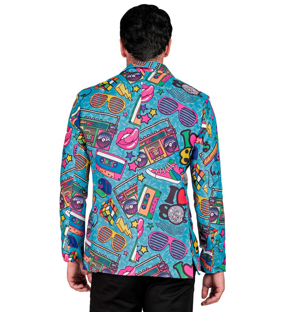 80s Funky colbert gedragen - jaren 80 jasje heren retro feest