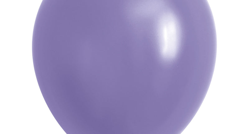 40 ballonnen macaron paars, opgeblazen latexballon in pastellila met lichte glans en geknoopte hals