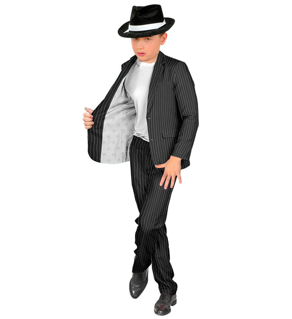 Gangster kostuum Tony kind - maffia verkleedpak met colbert en broek voor carnaval