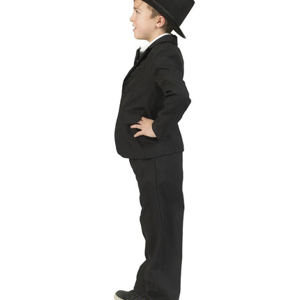 Colbert zwart kinderen achterkant – carnaval outfit