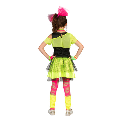 80 jaren jurkje Kiss kinderen achterkant – carnaval outfit